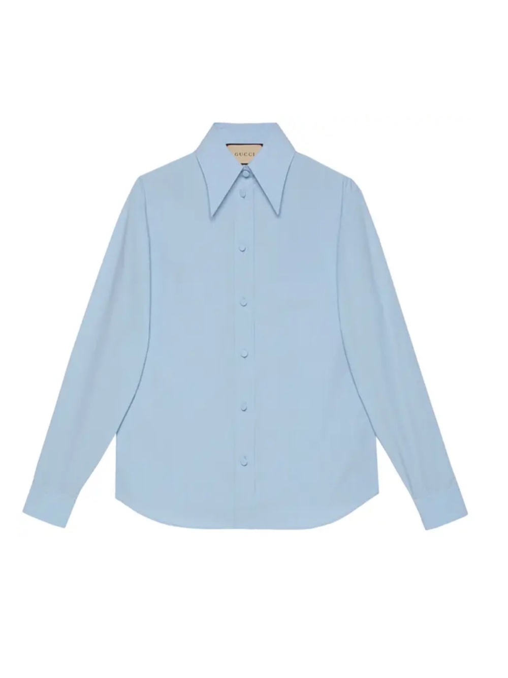 NWT GUCCI BLUE OXFORD COTTON SHIRT WITH DOUBLE G EMBROIDERY DESIGNER SZ/15+